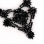 Elegant Black Hollow Out Flower Shape Pendant Decorated Short Chain Necklace
