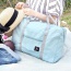 Fashion Blue Pure Color Decorated Folding Waterproof Hand Bags