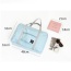 Fashion Blue Pure Color Decorated Folding Waterproof Hand Bags