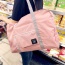 Fashion Pink Pure Color Decorated Folding Waterproof Hand Bags