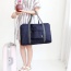 Fashion Navy Blue Pure Color Decorated Folding Waterproof Hand Bags