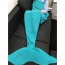 Fashion Blue Pure Color Decorated Simple Mermaid Shape Blanket