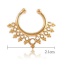 Vintage Gold Color Geometric Decorated Hollow Out Pure Color U Shape Nose Ring
