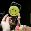 Cute Pink Smiling Face Shape Decorated Transparent Iphone7plus Case