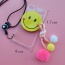 Cute Pink Smiling Face Shape Decorated Transparent Iphone7plus Case