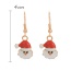 Cute White Santa Claus Pendant Decorated Simple Earring