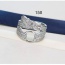 Sweet Silver Color Diamond Decorated Pure Color Design Belt Shape Ring