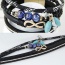 Trendy Black Multielement Pendant Decorated Multilayer Bracelet