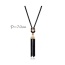 Elegant Black Double Tassel Pendant Decorated Simple Necklace