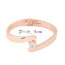Fashion Pink Round Shape Gemstone Decorated Simple Opening Bracelet