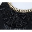Fashion Black Matal Tassel Decorated Short Chain Necklace