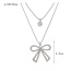 Fashion Silver Color Bowknot Shape Pendant Decorated Simple Necklace