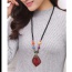 Fashion Multi-color Irregularity Shape Pandent Decorated Simple Sweater Necklace