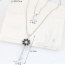 Elegant Black Key Shape Pendant Decorated Simple Sweater Necklace