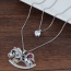 Fashion Multi-color Pony Pendant Decorated Simple Double Layer Necklace