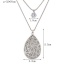 Fashion Silver Color Oval Shape Pendant Decorated Simple Double Layer Necklace