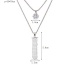 Sweet Silver Color Diamond&strip-type Pendant Decorated Double Layer Necklace
