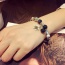 Sweet Dark Blue Butterfly&flower Shape Pendant Decorated Simple Bracelet