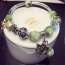 Sweet Green Butterfly&flower Shape Pendant Decorated Simple Bracelet