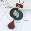 Sweet Multi-color Double Heart Shape Pendant Decorated Tassel Necklace