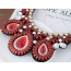 Bohemia Orange Oval Shape Pendant Decorated Short Chain Necklace