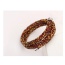 Personality Red+gold Color Metal Round Decorated Pure Color Simple Bracelet
