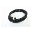 Personality Black Metal Round Decorated Pure Color Simple Bracelet
