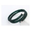 Personality Dark Green Metal Round Decorated Pure Color Simple Bracelet