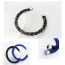 Personality Black+white Metal Round Decorated Pure Color Simple Bracelet