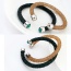 Personality Green Metal Round Decorated Pure Color Simple Bracelet