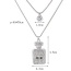 Sweet Silver Color Perfume Bottle Shape Pendant Decorated Double Layer Necklace