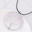 Fashion White Irregular Shape Gemstone Decorated Tree Shape Simple Necklace
