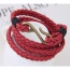 Fashion Red Irregular Shape Decorated Multi-layer Color Matching Bracelet