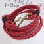 Fashion Red Irregular Shape Decorated Multi-layer Color Matching Bracelet