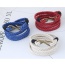 Fashion White Irregular Shape Decorated Multi-layer Color Matching Bracelet