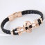 Fashion Gold Color Skull Decorated Double Layer Design Simple Bracelet