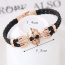 Fashion Gold Color Skull Decorated Double Layer Design Simple Bracelet
