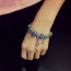 Fashion Blue Crown&beads Pendant Decorated Color Matching Simple Bracelet