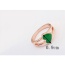 Fashion Green Heart Shape Decorated Hollow Out Design Ring