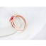 Fashion Red Heart Shape Decorated Hollow Out Design Ring