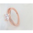 Fashion White+rose Gold Round Shape Diamond Decorated Hollow Out Design Ring