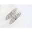 Fashion Silver Color Round Shape Diamond Decorated Wings Shape Hollow Out Ring