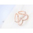 Fashion Rose Gold Heart Shape Decorated Hollow Out Design Ring