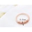 Fashion Rose Gold Round Shape Diamond Decorated Pure Color Ring