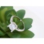 Fashion Silver Color Big Round Shape Diamond Decorated Simple Ring