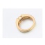 Fashion Champagne Gold Round Shape Diamond Decorated Irregular Shape Ring