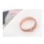 Fashion Rose Gold Square Shape Diamond Decorated Hollow Out Design Double Layer Ring