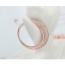 Fashion White+rose Gold Diamond Decorated Irregular Shape Design Ring