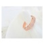 Fashion White+rose Gold Diamond Decorated Square Shape Design Simple Ring