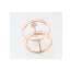 Fashion White+rose Gold Diamond Decorated Double Layer Hollow Out Design Ring